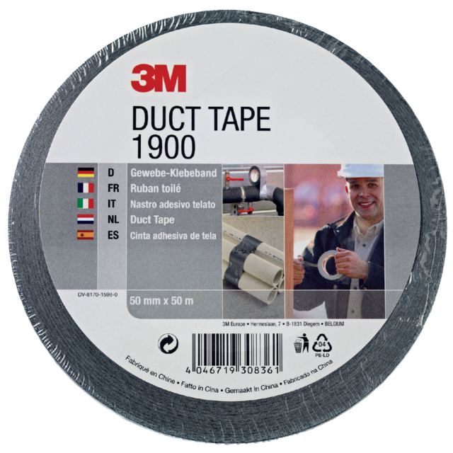 Ruban adhésif 3M 1900 Duct Tape 50mx50mm noir