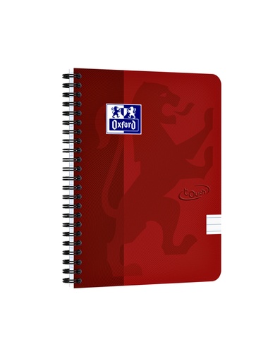 [011135] Cahier à spirale Oxford Touch A5 ligné 140 pages 80g rouge