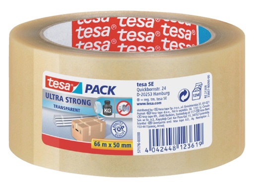 [803498] Verpakkingstape tesapack® Ultra Strong 66mx50mm transparant