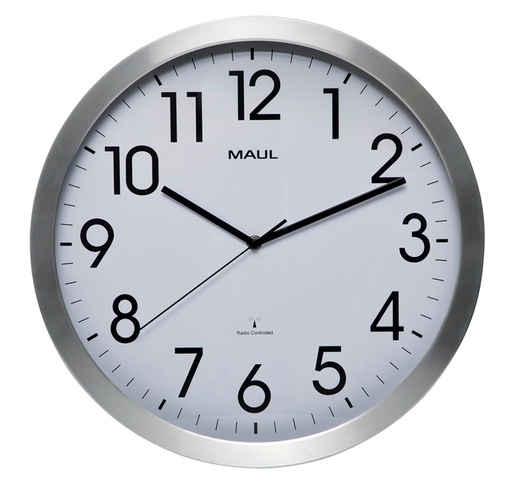 [890690] Horloge murale MAULmove Ø40cm aluminium/blanc