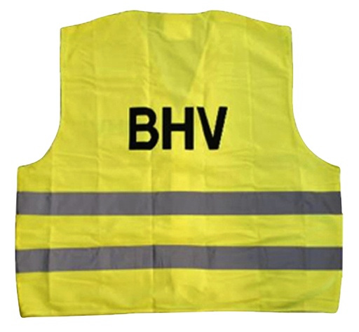 [892558] Gilet de sécurité avec impression 'BHV' jaune