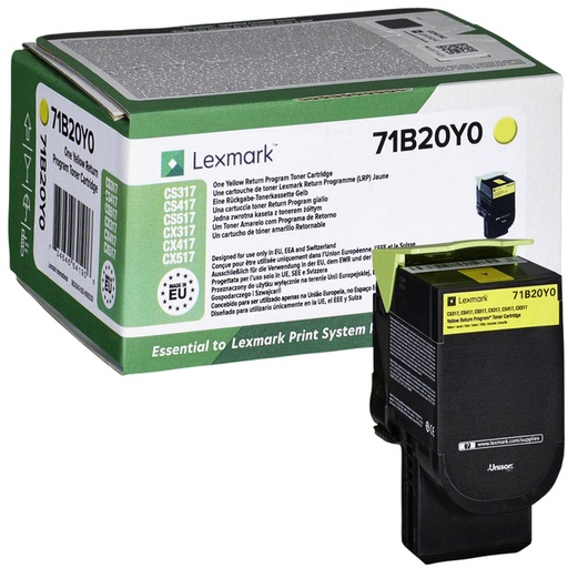 [410948] Cartouche toner Lexmark 71B20Y0 jaune