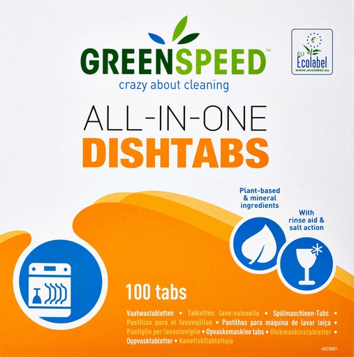 [891443] Vaatwastabletten Greenspeed All In One 100 stuks