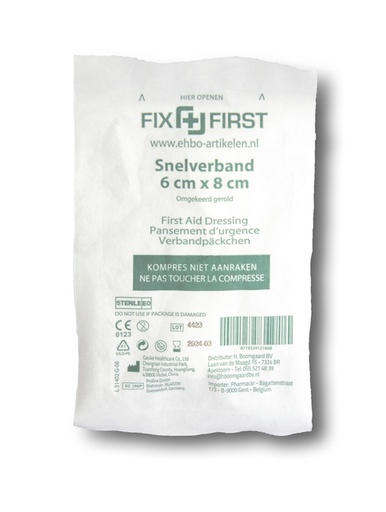 [892553] Snelverband FixFirst gerold 6x8cm 10 stuks