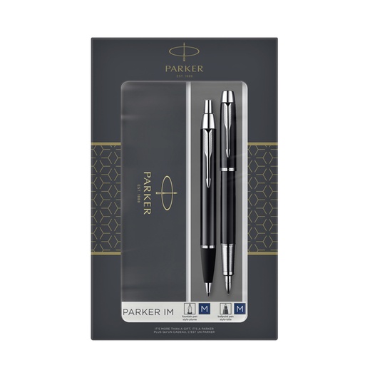 [614434] Stylo bille et stylo plume Parker IM Black GT Medium 2 pièces