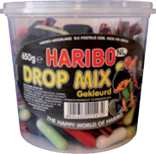 [890212] Drop Haribo mix gekleurd 650 gram