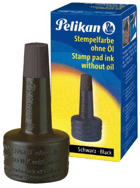 Encre pour tampon encreur Pelikan flacon 28ml noir