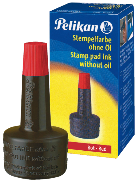 Encre pour tampon encreur Pelikan flacon 28ml rouge
