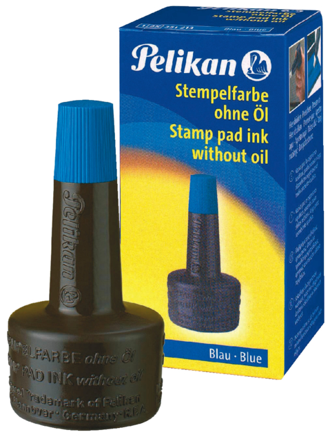 Encre pour tampon encreur Pelikan flacon 28ml bleu