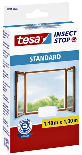 [890784] Insectenhor tesa® Insect Stop STANDARD raam 1,10x1,30m wit