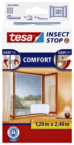 [890777] Moustiquaire tesa® Insect Stop COMFORT fenêtre 1,2x2,4m blanc