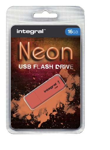 [434855] USB-stick 2.0 Integral 16Gb neon oranje