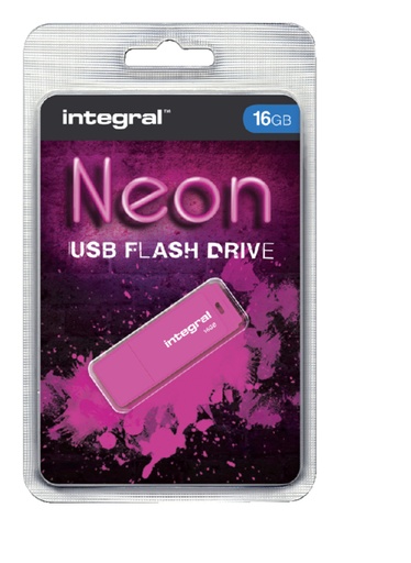 [434856] USB-stick 2.0 Integral 16Gb neon roze