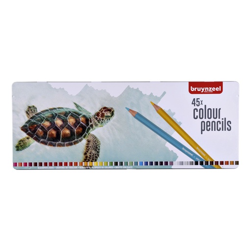 [640354] Kleurpotlood Bruynzeel schildpad set á 45 stuks assorti