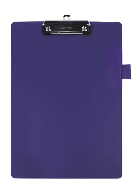 Porte-bloc Quantore A4 portrait bleu avec pince 100mm + boucle stylo