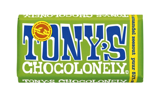 [891116] Chocolat Tony's Chocolonely noir amande au sel marin tablette 180g