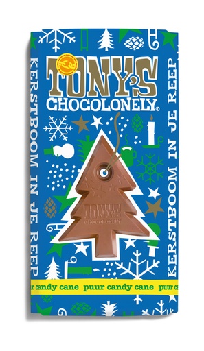 [961001] Chocolade Tony's Chocolonely puur mint candy cane 180gr