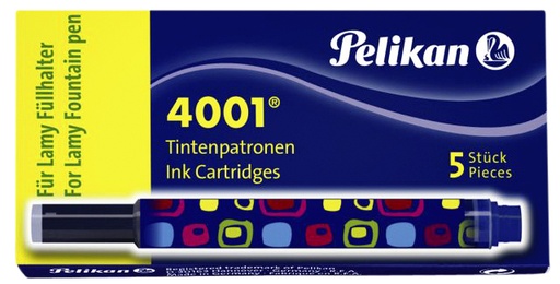 [609634] Inktpatroon Pelikan 4001 voor Lamy vulpen blauw doosje à 5 stuks