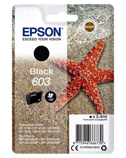 [402718] Inktcartridge Epson 603 T03U1 zwart