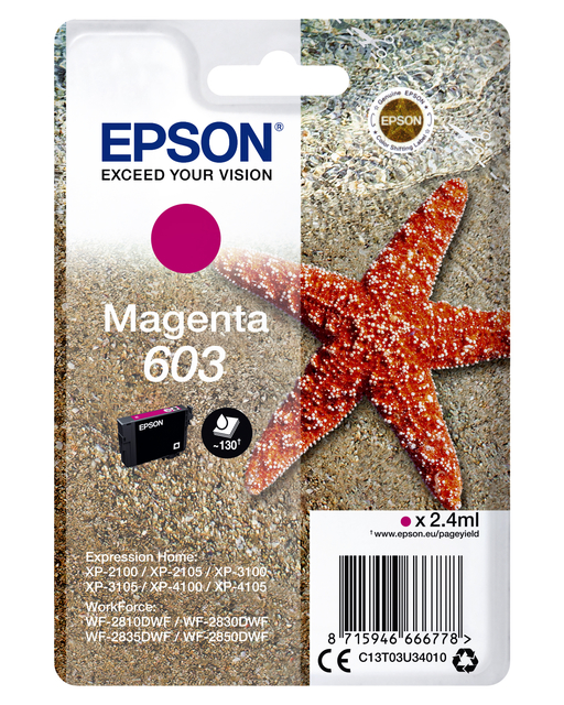 Cartouche d''encre Epson 603 T03U3 rouge