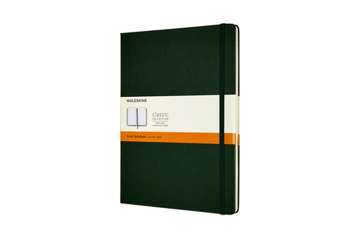 [011636] Notitieboek Moleskine XL 190x250mm lijn hard cover myrtle green