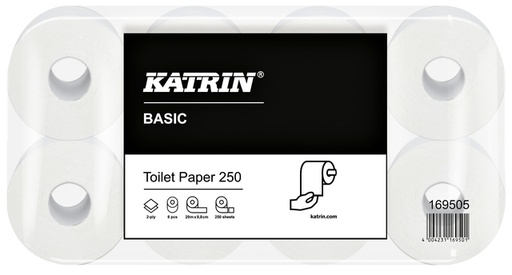 [892607] Toiletpapier Katrin 2-laags 250 vel naturel 169505