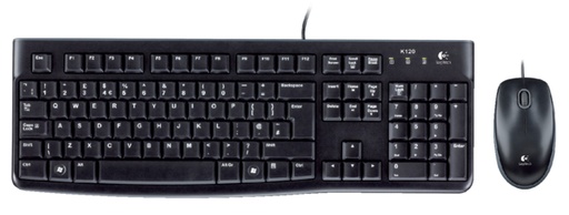 [009234] Toetsenbord Logitech K120 Qwerty +muis zwart