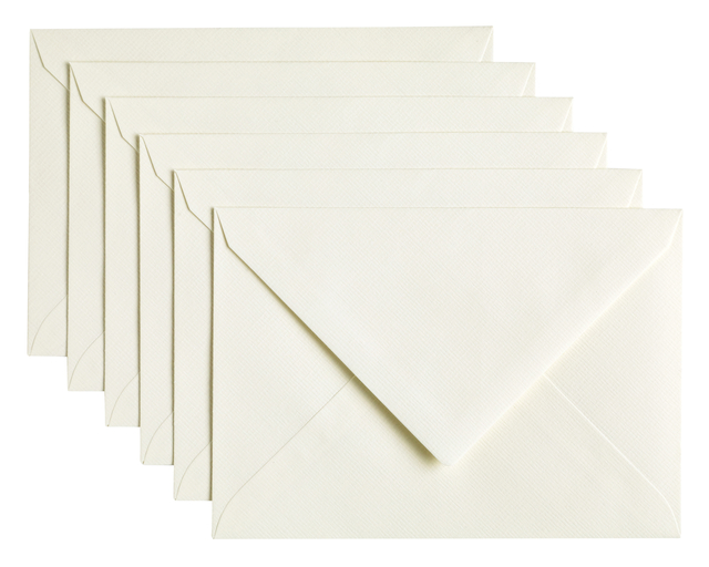 Enveloppe Papicolor C6 114x162mm blanc paquet 6 pièces