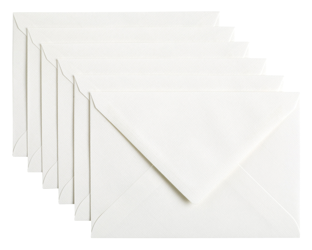 Envelop Papicolor C6 114x162mm hagelwit pak à 6 stuks