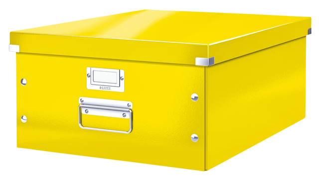 Boîte de rangement Leitz WOW Click & Store 369x200x482mm jaune