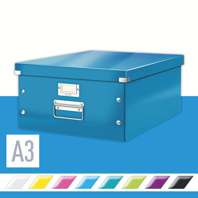 Boîte de rangement Leitz WOW Click & Store 369x200x482mm bleu