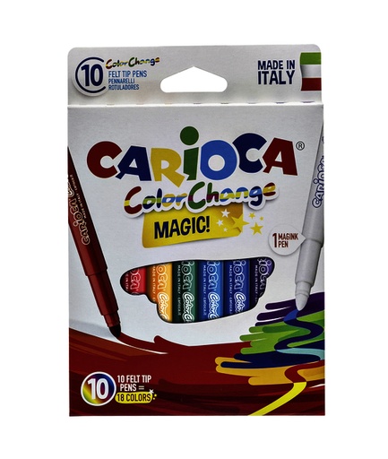 [1386817] Viltstiften Carioca Magic set à 10 stuks assorti