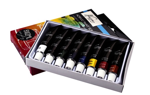 [1387101] Peinture acrylique Nassau Art kit de 8 couleurs