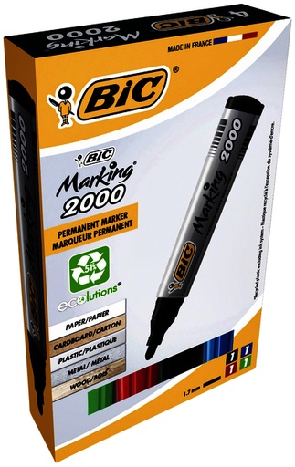 [1388080] Feutre BIC 2000 ECOlutions ogive Large assorti boîte 4 pièces