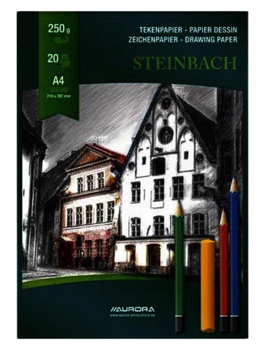 [1385453] Tekenblok Aurora A4 20 vel 250 gram Steinbach papier