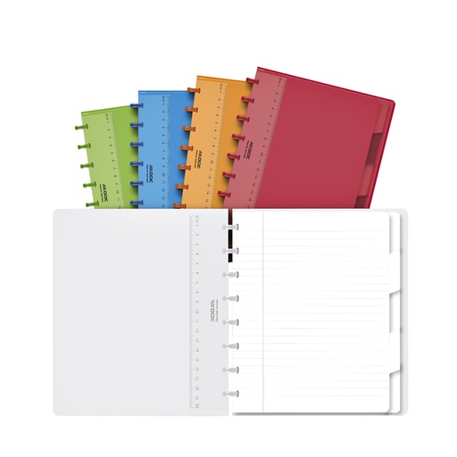 [1388105] Cahier ADOC A5 carreau 4x8mm 144 pages 90g 5 intercalaires assorti