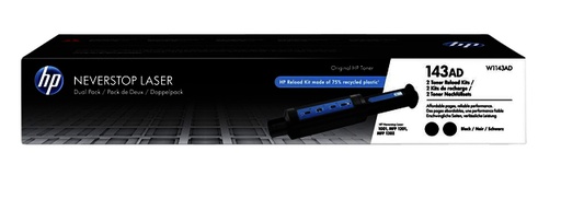 [1388137] Cartouche toner HP 143A recharge W1143AD noir 2x