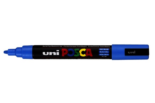 [1386123] Marqueur peinture Posca PC5M Medium bleu ciel