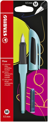 [1388674] Stylo plume Stabilo Flow Sorty purist blue