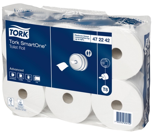 [1391490] Papier toilette Tork Advanced SmartOne T8 472242 2 épaisseurs 207m blanc