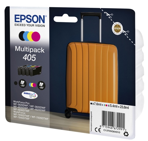 [1391724] Cartouche d'encre Epson 405 T05G64 noir + 3 couleurs