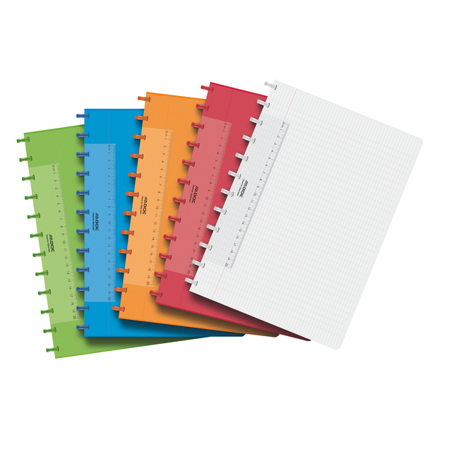 Cahier Adoc A4 carreau 4x8mm144 pages 90g PP assorti