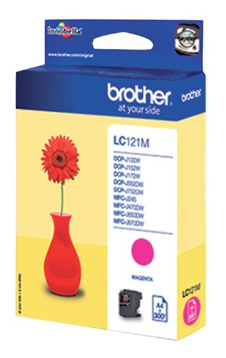 [401821] Inktcartridge Brother LC-121M rood