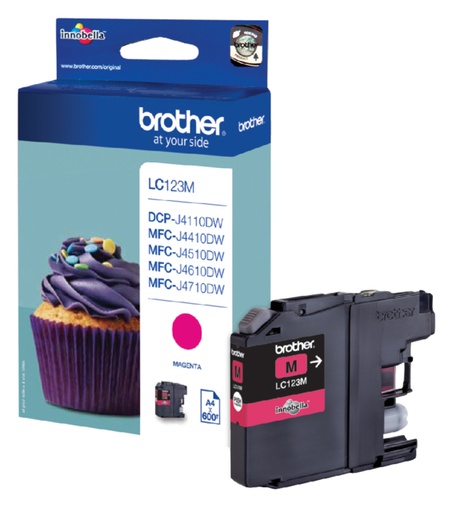 [401486] Inktcartridge Brother LC-123M rood