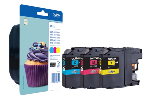 [401832] Inktcartridge Brother LC-123RBWBP 3 kleuren