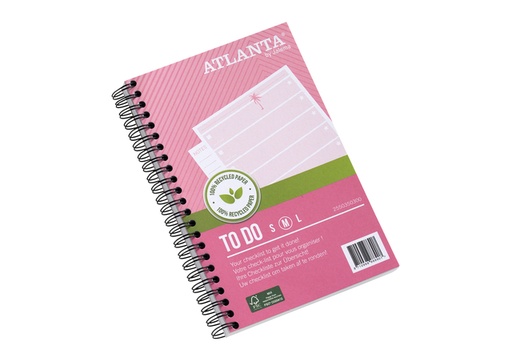 [1397054] Things To Do Djois Atlanta Tropical recyclé 195x125mm 100 feuilles 70g rose 2 pièces