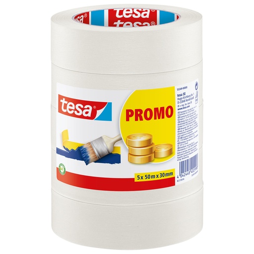 [1397036] Afplaktape tesa®  Economy 50mx30mm beige 5 rollen