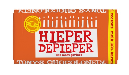 [1391600] Chocolat Tony's Chocolonely barre 180g caramel sel de mer "Hieper de pieper"