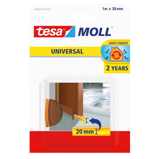 [1396996] Tochtstrips tesamoll® Universal zelfklevende tbv deur 1mx38mm bruin