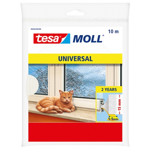 [1396963] Joint de calfeutrage tesamoll® Universal forme biseautée autocollant 10mx15mm blanc